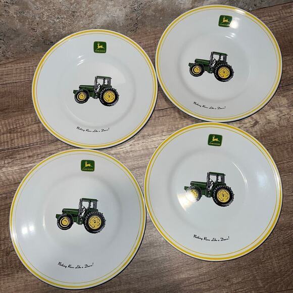 Gibson Other - Vtg Set of 4pc John Deere Tractor 9" Plates Nothing Runs Like a Deere by Gibson